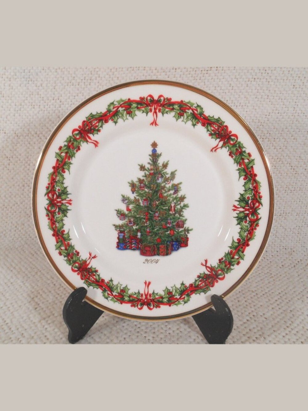 Traditions 2004 Christopher Radko Holiday Celebrations 8" Christmas Tree Plate